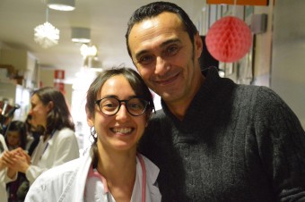 Giuseppe Giacobazzi con Giulia Graziani, di Ravenna, che lavora in reparto