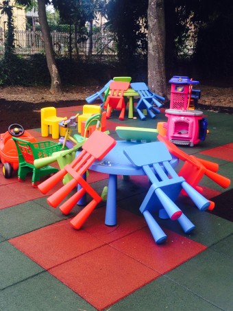 Il giardino del Centro per le Famiglie di via Gradisca a Ravenna